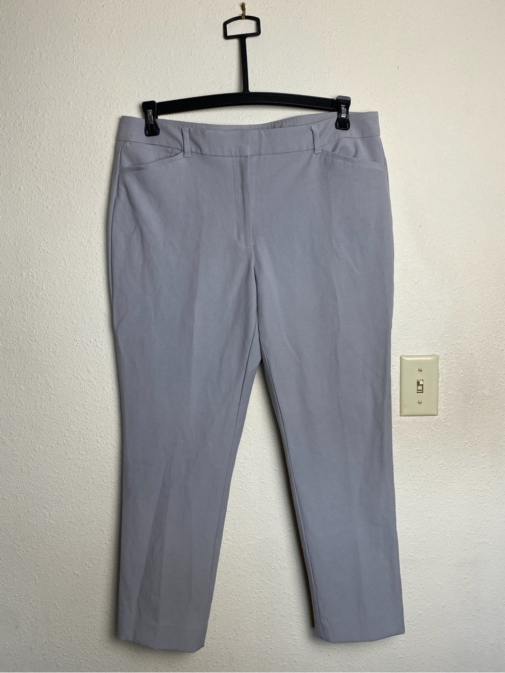 White House Black Market The Slim Ankle Women’s Gray Stretch Ponte Pants 14
